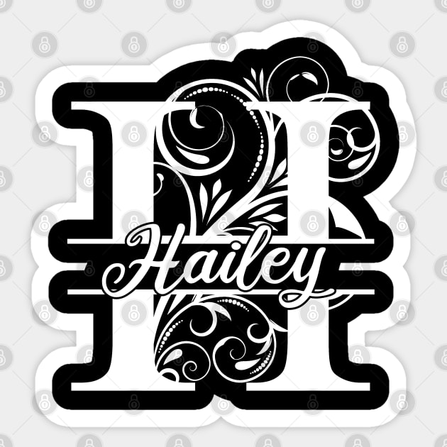 Personalized Name Monogram H - Hailey - Letter H White Sticker by MysticMagpie